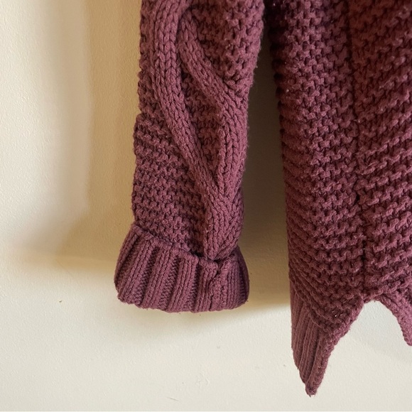 Noisy May Cable Knit Sweater Burgundy Size Large - Picture 5 of 8